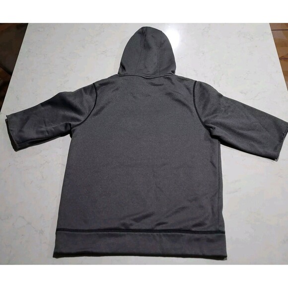 Under Armour Rival Hoodie Short Sleeve Coach's Gray Big Logo UA SMALL NWOT - Picture 3 of 9